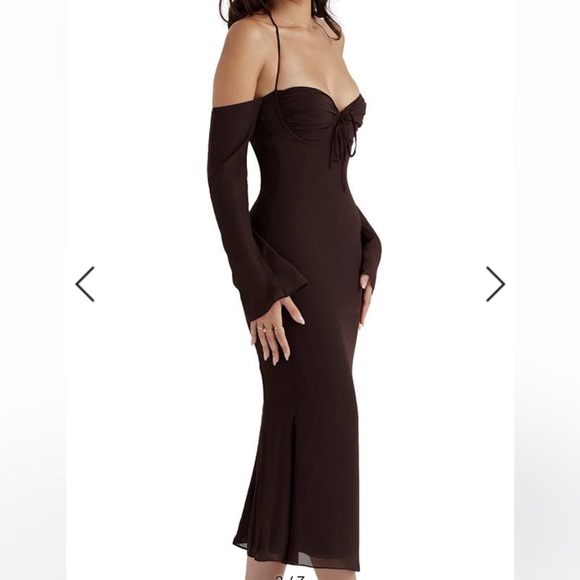 House of CB Dresses House Of Cb Naomi Cold Shoulder Long Sleeve